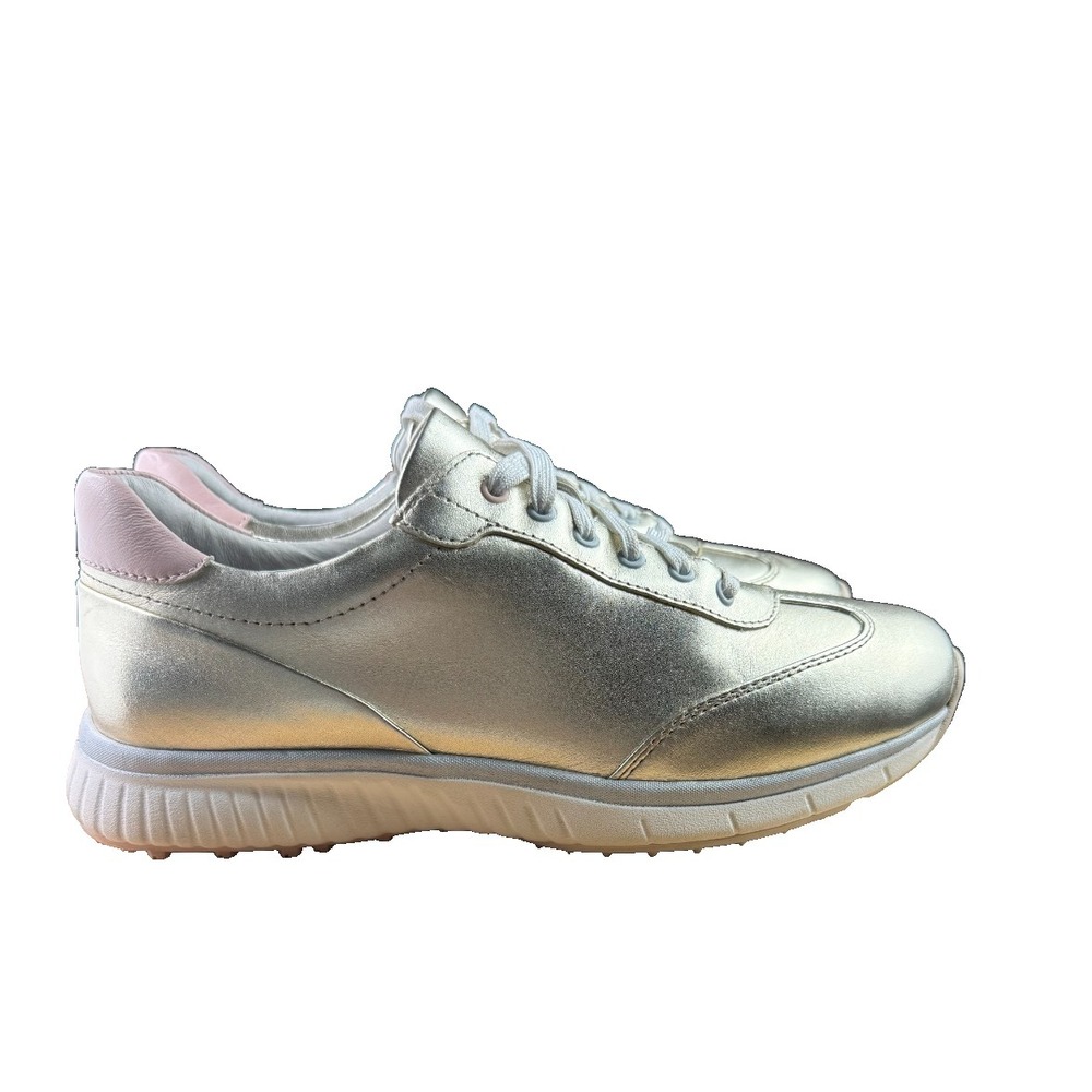 Johnston & Murphy XC4 H2 Luxe Hybrid Golf Shoes Gold Metalic Womens Size 9M